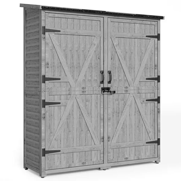 Wooden garden shed/storage unit, 140 x 50 x 162 cm
