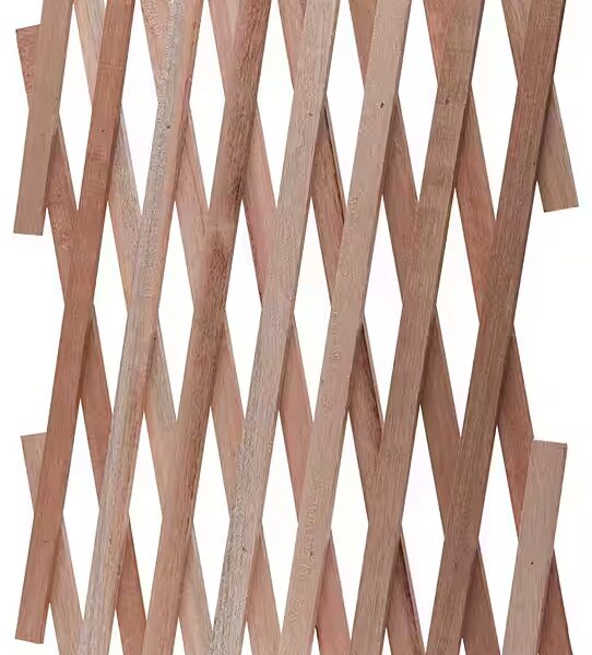 Privacy screen element Wooden trellis made of untreated wood, L: 1.8 m