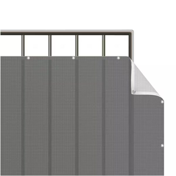 Balcony privacy screen, balcony privacy screen, plain, modern, dark grey balcony covering