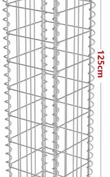Gabion fence, gabion stone column, square, decorative gabion column