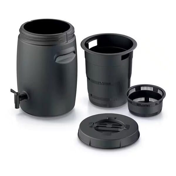 Compost bin for fertilizer production, black, 25 liters