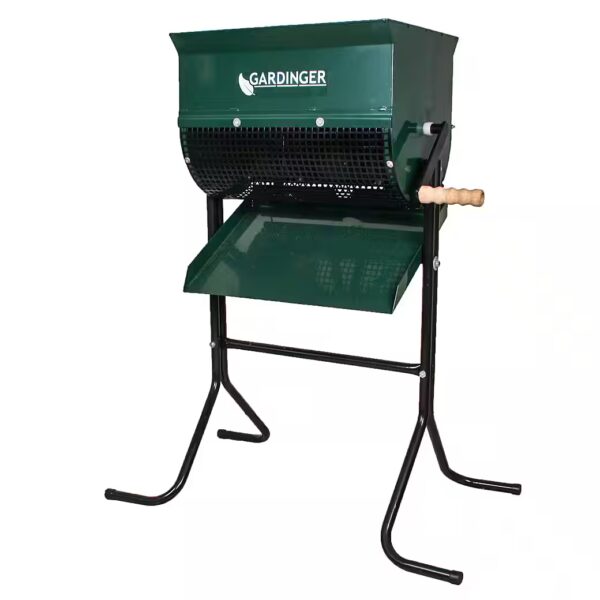 Rapid composter, fine compost sieve, painted sheet steel with rotating spindle