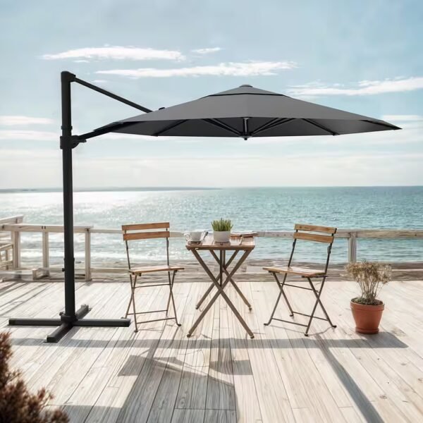 Parasol with stand, 360 degree rotatable, UV protection 50+