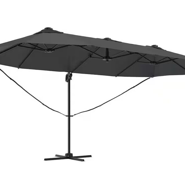 The "Elba" Twin cantilever parasol is available in anthracite or cream.