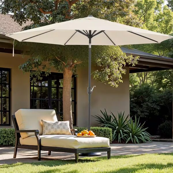 Aluminum cantilever parasol, cover Ø300 cm