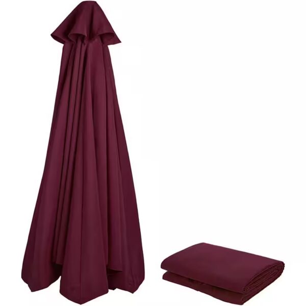Parasol, replacement cover, 3m x 2m, 6 ribs, 230cm x 8 ribs, burgundy