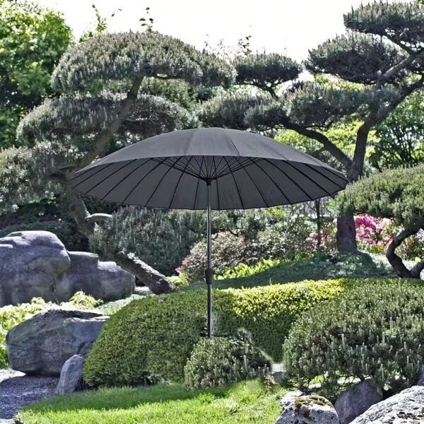 Parasol with 24 ribs, anthracite, TOP SELLER!