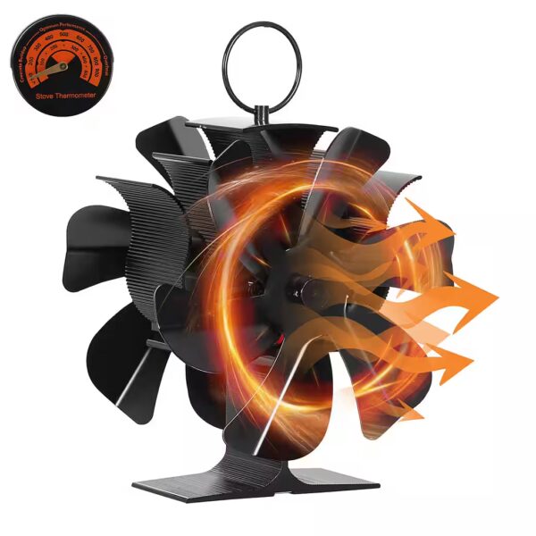 Fireplace Fan 12 Blades Stove Fan Fireplace Fan Cordless Fan