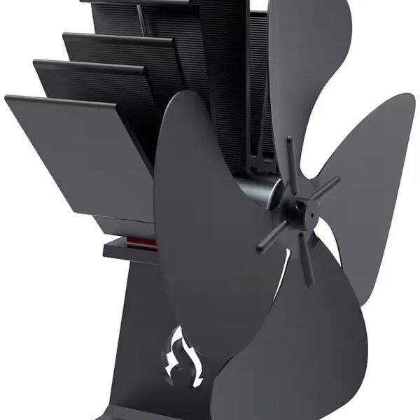 Heat-powered fireplace fan for wood-burning stoves