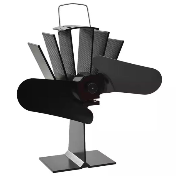 Fireplace Fan, Stove Fan, Heat-Powered Fireplace Fan, 2 Blades, Electric