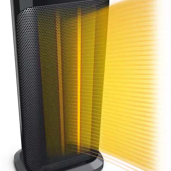 Remote-controlled fan heater, energy-saving, quiet, oscillating, ceramic heating