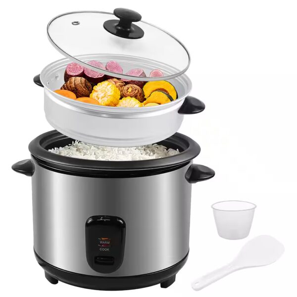 Rice cooker OZSRC-18 1.8L with keep-warm function, steamer basket, spoon and measuring cup