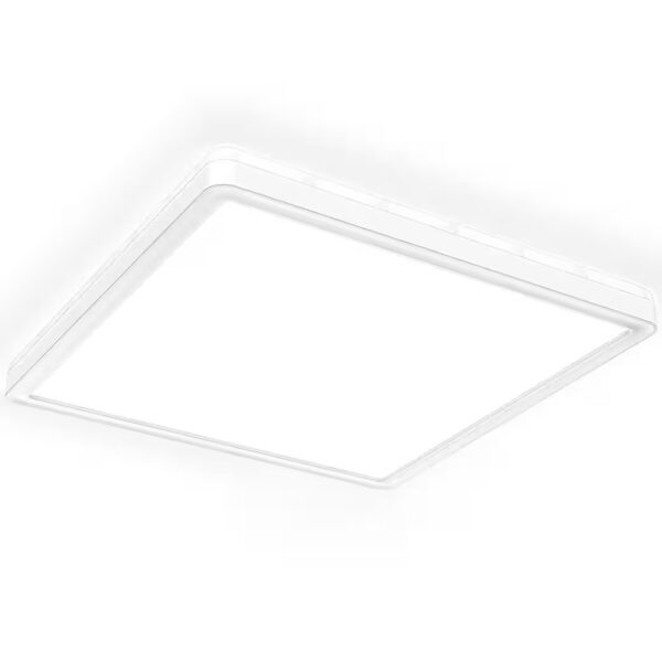 LED ceiling light with backlight, white, for bathroom or office, IP44, 18W, flat, 35mm