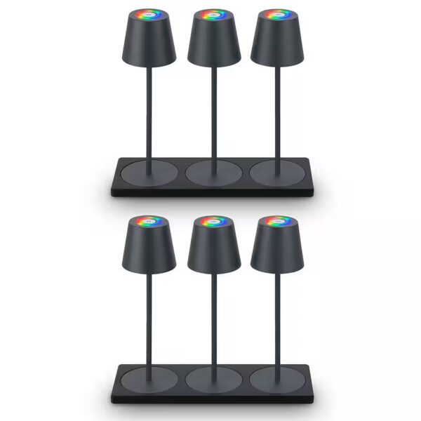Table lamp 6x table lamps battery charging station dimmable touch RGB 7517065B