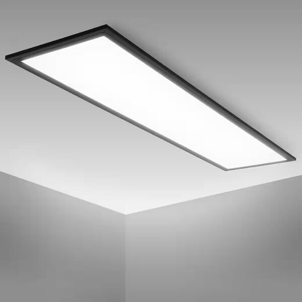LED ceiling light panel, black, 100x25cm, for living room - BKL1497