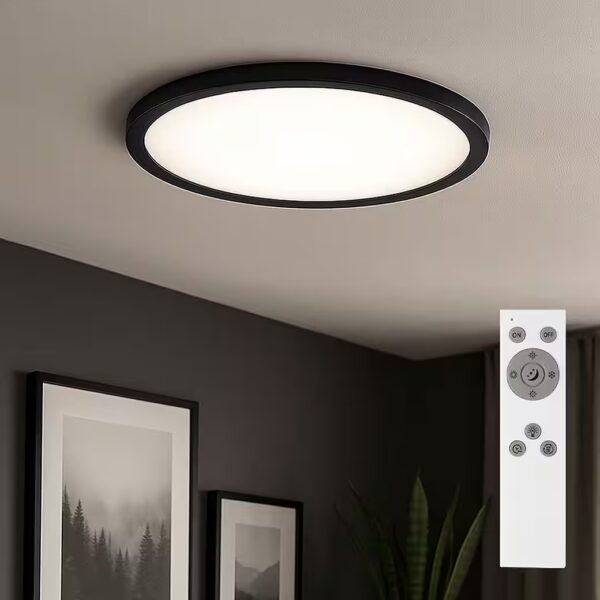 LED ceiling light Integrated LED light source, cool white, warm white, neutral white, daylight white, color changing, LED panel surface-mounted ceiling light, dimmable with remote control, 40 cm diameter