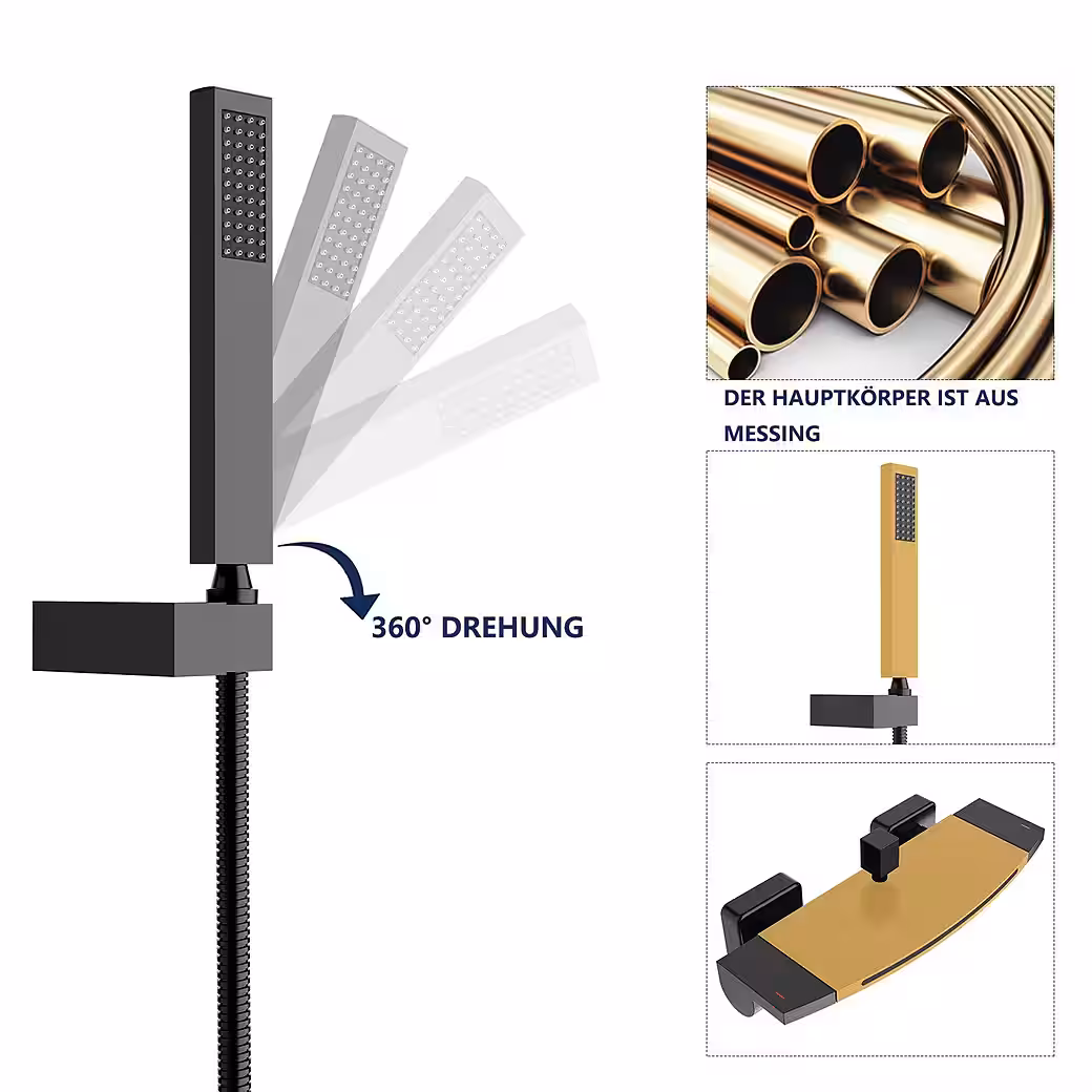 Waterfall shower faucet, bathroom shower faucet - Image 2