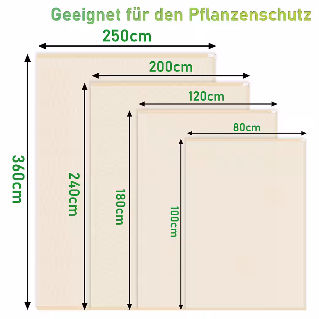 Winter protection fleece, 80x100cm, winter protection cover for plants, 100g/ - Image 2