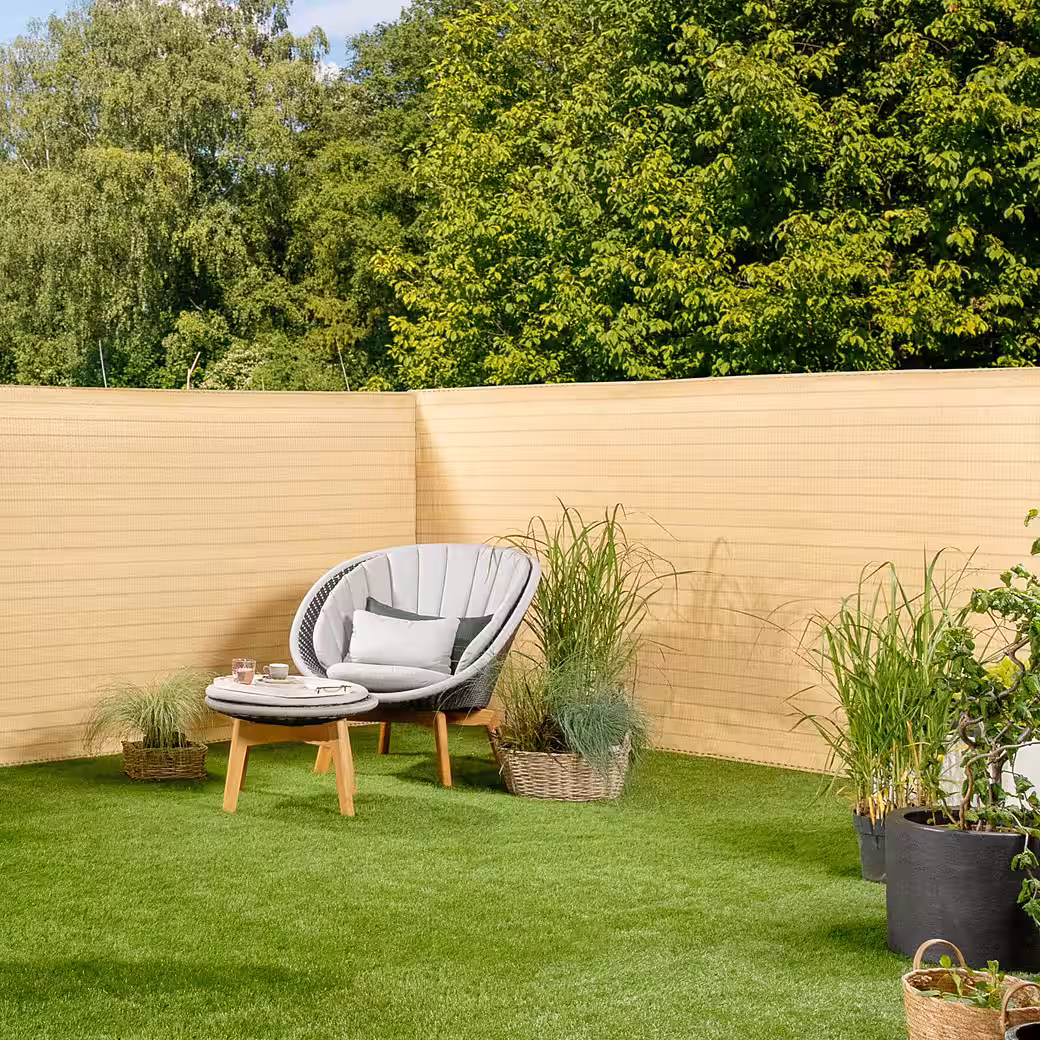 Privacy fence panels Wind-permeable, recyclable plastic fabric, L: 3 m - Image 2
