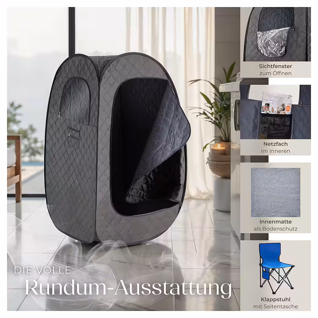 Mobile steam sauna ThermaLuxe I, 1000 W, 15 temperature levels Includes remote control, mat, folding chair and carrying bags - Image 3