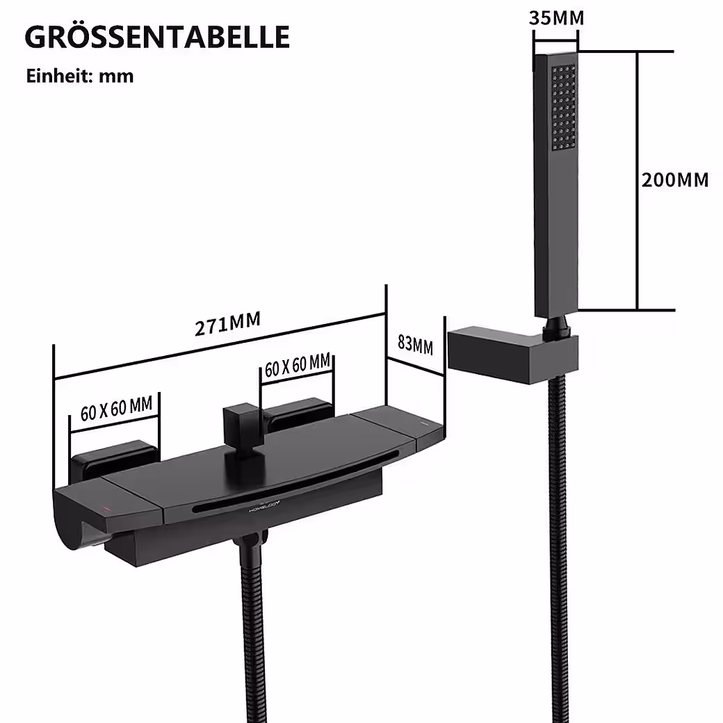 Waterfall shower faucet, bathroom shower faucet - Image 3