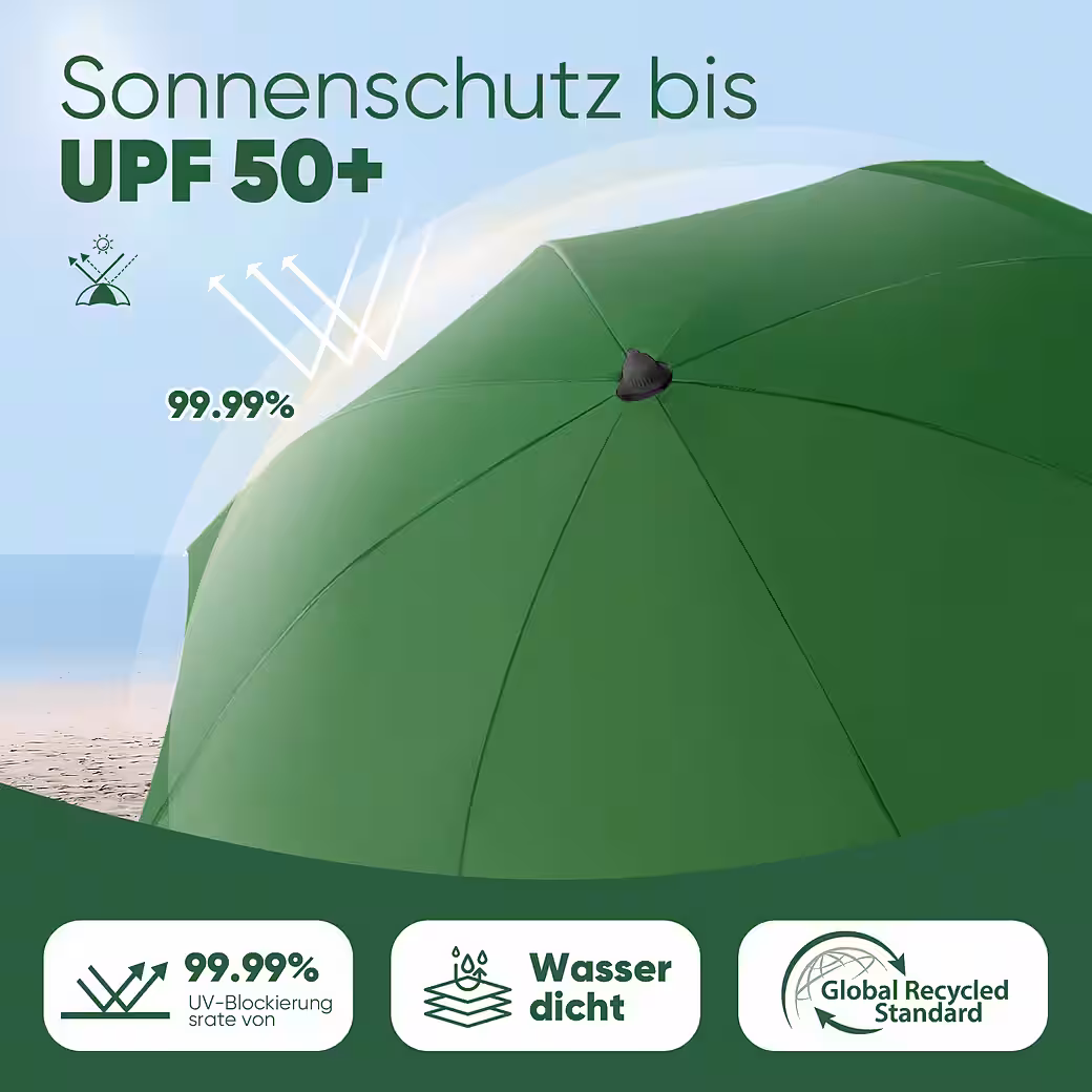 Parasol Ø180 cm Balcony parasol Patio parasol with protective cover and ground sleeve - Image 3