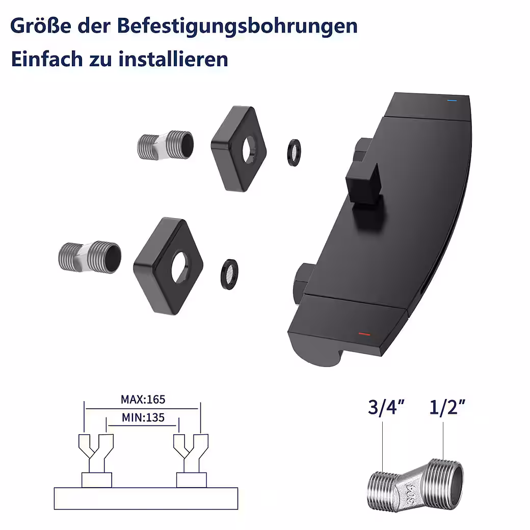 Waterfall shower faucet, bathroom shower faucet - Image 4