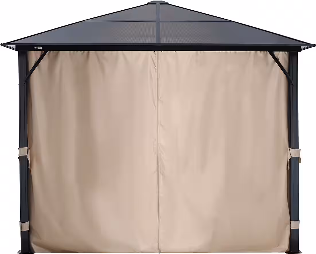 Aruba Pavilion 2.0 with 4 side panels, aluminum frame, polycarbonate multiwall sheet roof - Image 4
