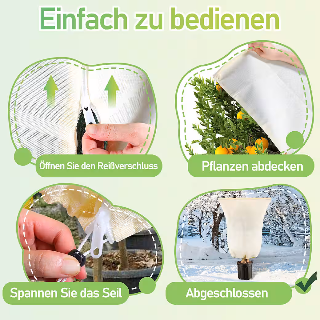 Winter protection fleece, 80x100cm, winter protection cover for plants, 100g/ - Image 4