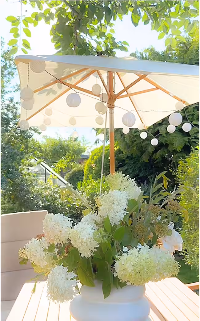 Wooden parasol 200 x 150cm, rectangular garden parasol, UV protection 50+ - Image 4