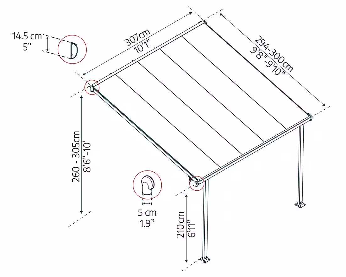 Feria aluminum patio roof - Image 5