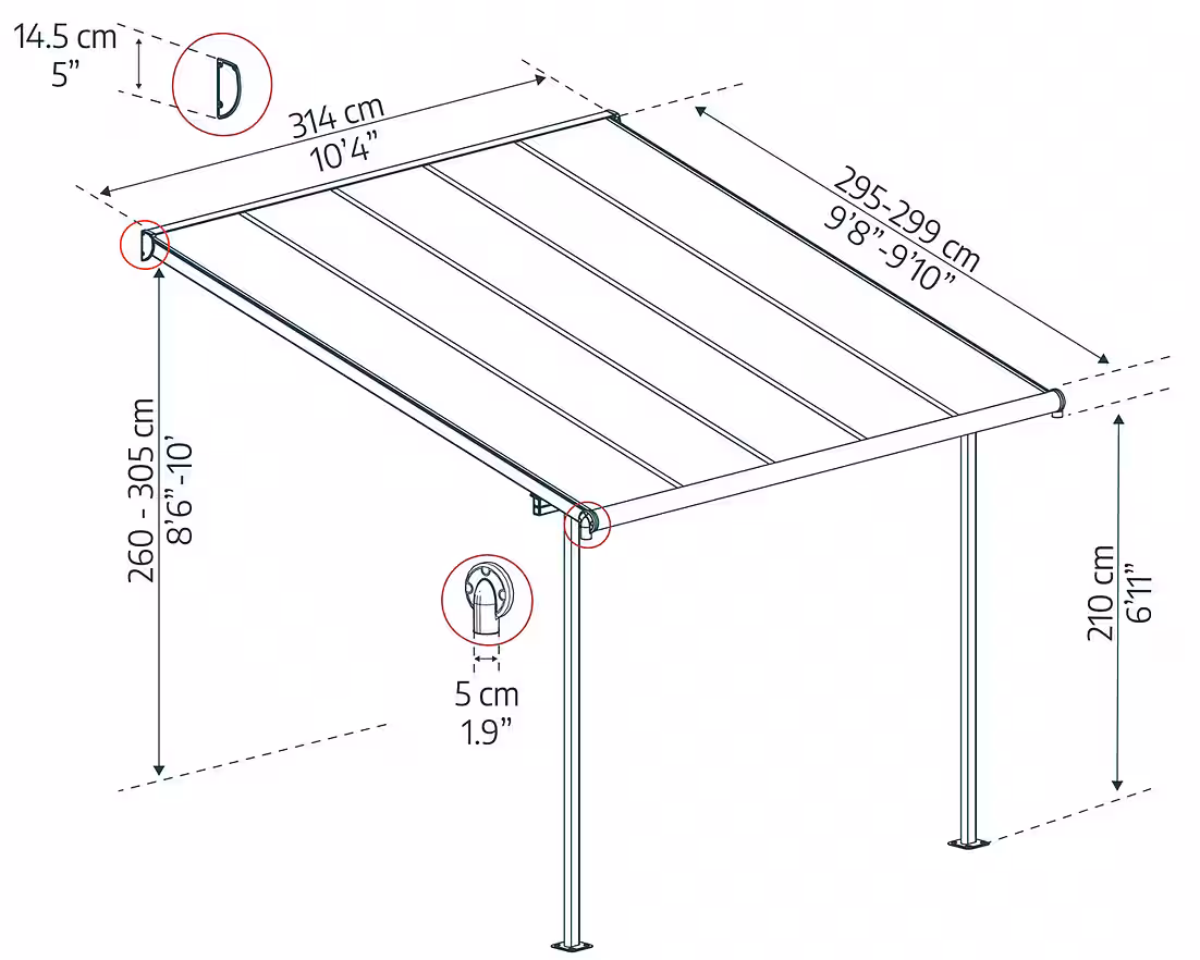 Sierra aluminum patio roof - Image 5