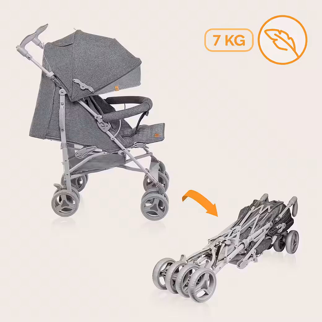 IRMA children's buggy Lightweight, leg cover, mosquito net, large basket, suitable from 6 months to 3 years - Image 5
