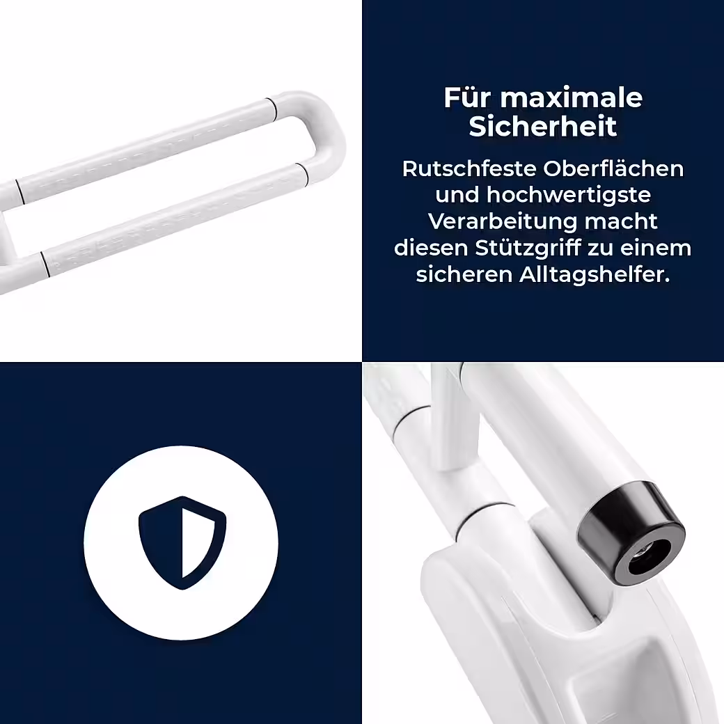 Folding Toilet Grab Bar for Wall Mounting, Heavy Duty - Image 5