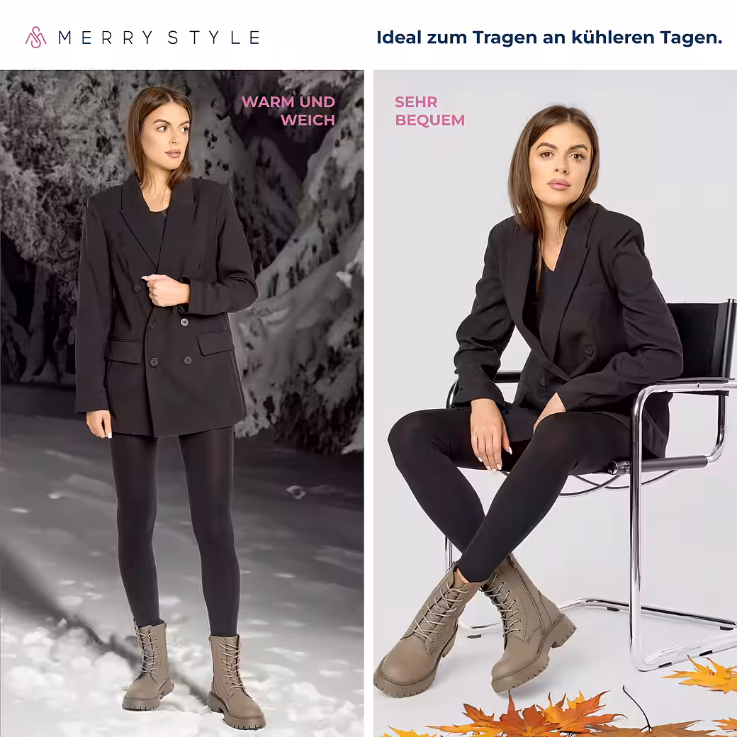 Leggings thermal leggings women's lined thermal leggings winter MS-ATX-441 - Image 6