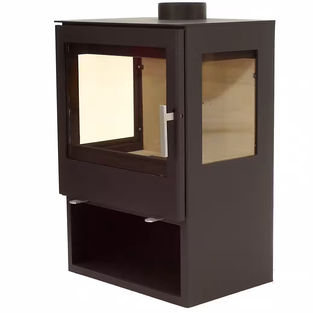Panorama wood-burning stove, 9.8kW, 3-pane glass, 56315 - Image 6