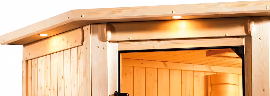 Artja Sauna WxDxH: 240.5 x 248 x 202 cm, 68 mm, (Set) Oven 9 KW external control easy - Image 6