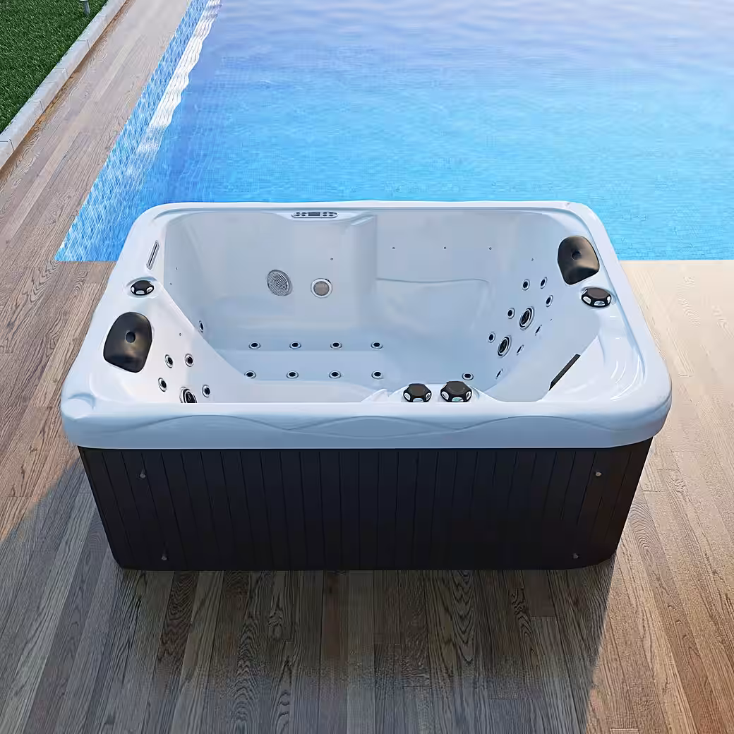 Whirlpool outdoor whirlpool LEVANZO white (2.2kW pump, 3kW heater, 41 massage jets and 16 light sources), LED, sanitary acrylic, brand control unit - Image 7