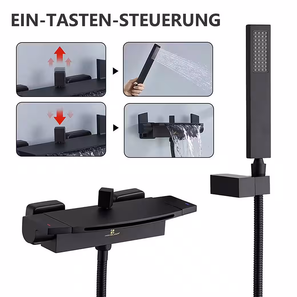 Waterfall shower faucet, bathroom shower faucet - Image 7