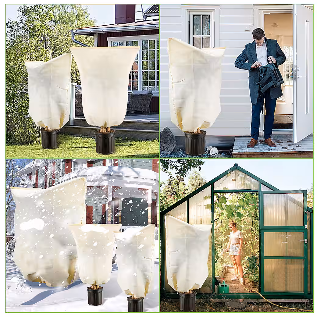 Winter protection fleece, 80x100cm, winter protection cover for plants, 100g/ - Image 8