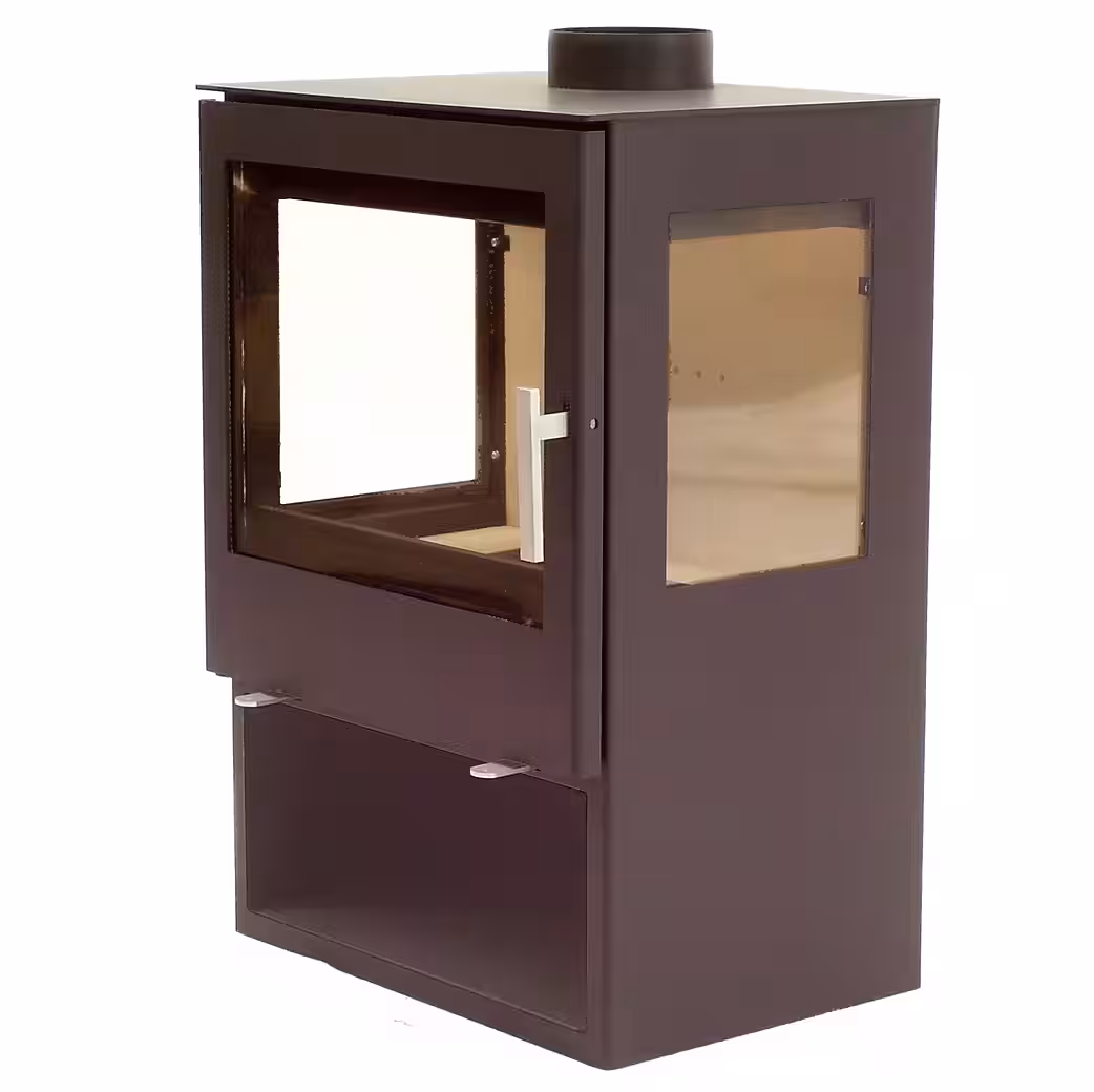 Panorama wood-burning stove, 9.8kW, 3-pane glass, 56315 - Image 8