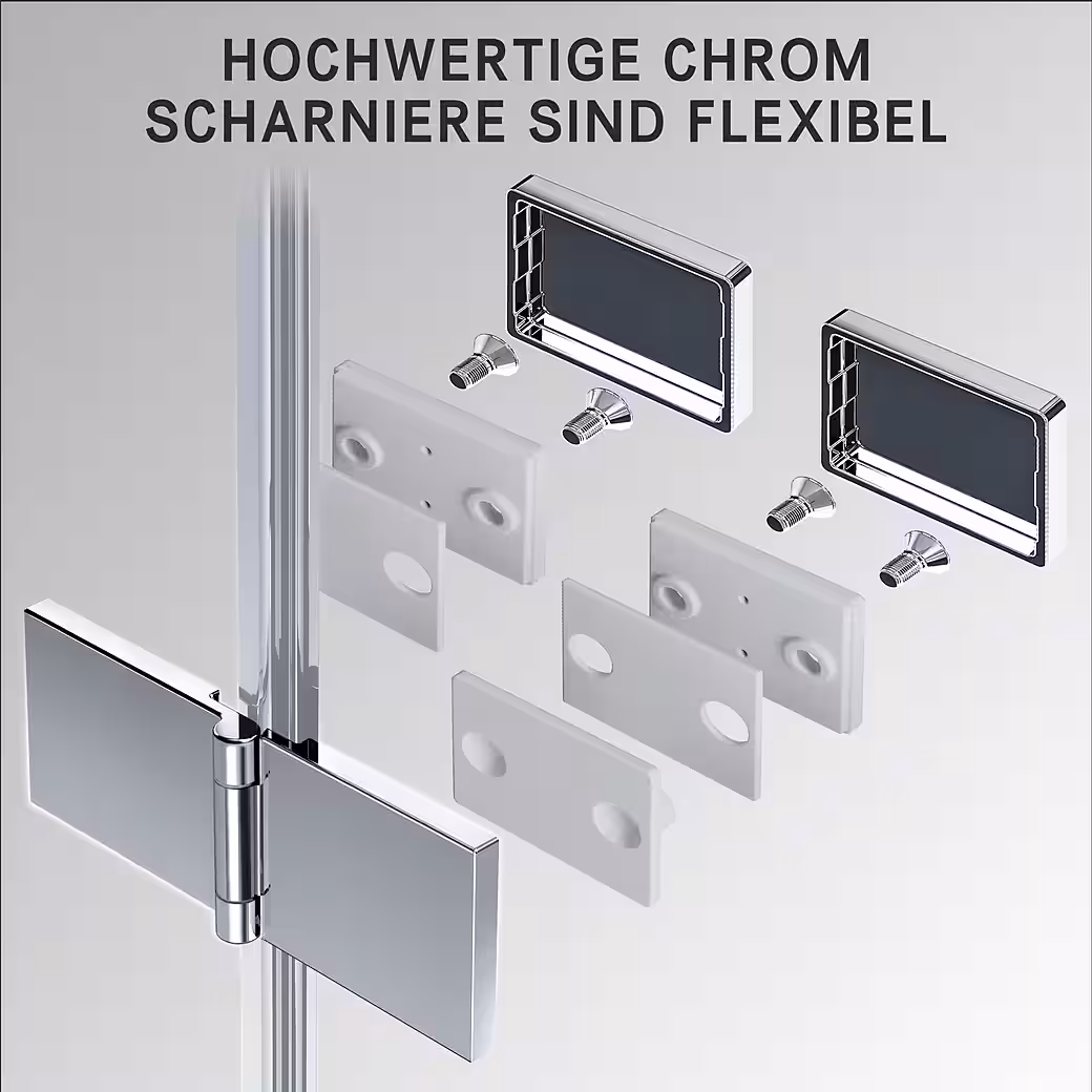 3-piece bathtub screen, shower wall for bathtub, frosted glass, modern design - Image 9