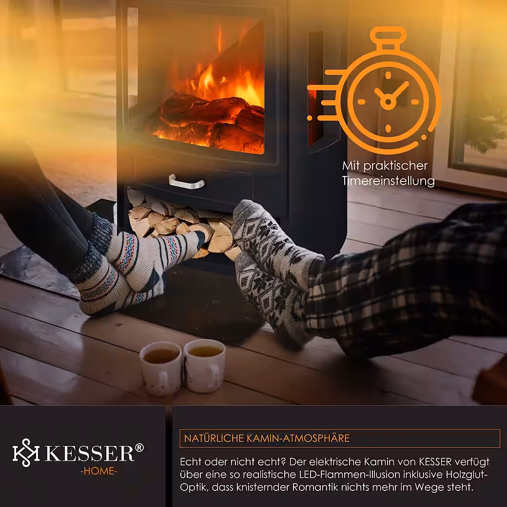 Electric fireplace Prio electric fireplace with heater, fan heater, remote control, WiFi - Image 9