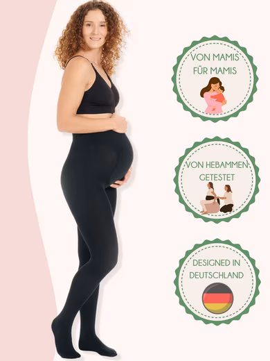 Maternity Tights Thermal Tights - Black - Soft - Opaque - Image 2