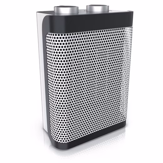 Ceramic fan heater for bathrooms, ceramic heater with temperature control and ventilation function 1500 W, 2 power levels, energy-saving bathroom fan heater, heating