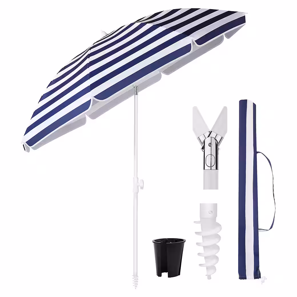 Parasol Ø180 cm Balcony parasol Patio parasol with protective cover and ground sleeve - Image 7