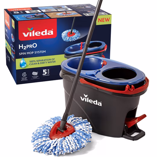 Floor Mop Set Vileda H2PrO Spin Mop System