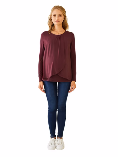 Maternity shirt Wrap shirt for pregnancy & breastfeeding - Image 3