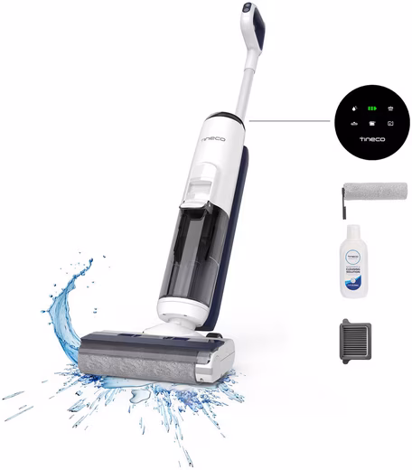 iFLOOR 5 wet/dry vacuum cleaner, automatic self-cleaning, edge cleaning 190 W, bagless, 35 min battery life, pet hair filter, hard floor cleaner, dual tank
