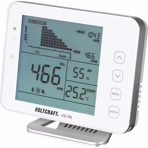 Indoor air quality sensor CO2 measuring device VC-11917180 with data logger function